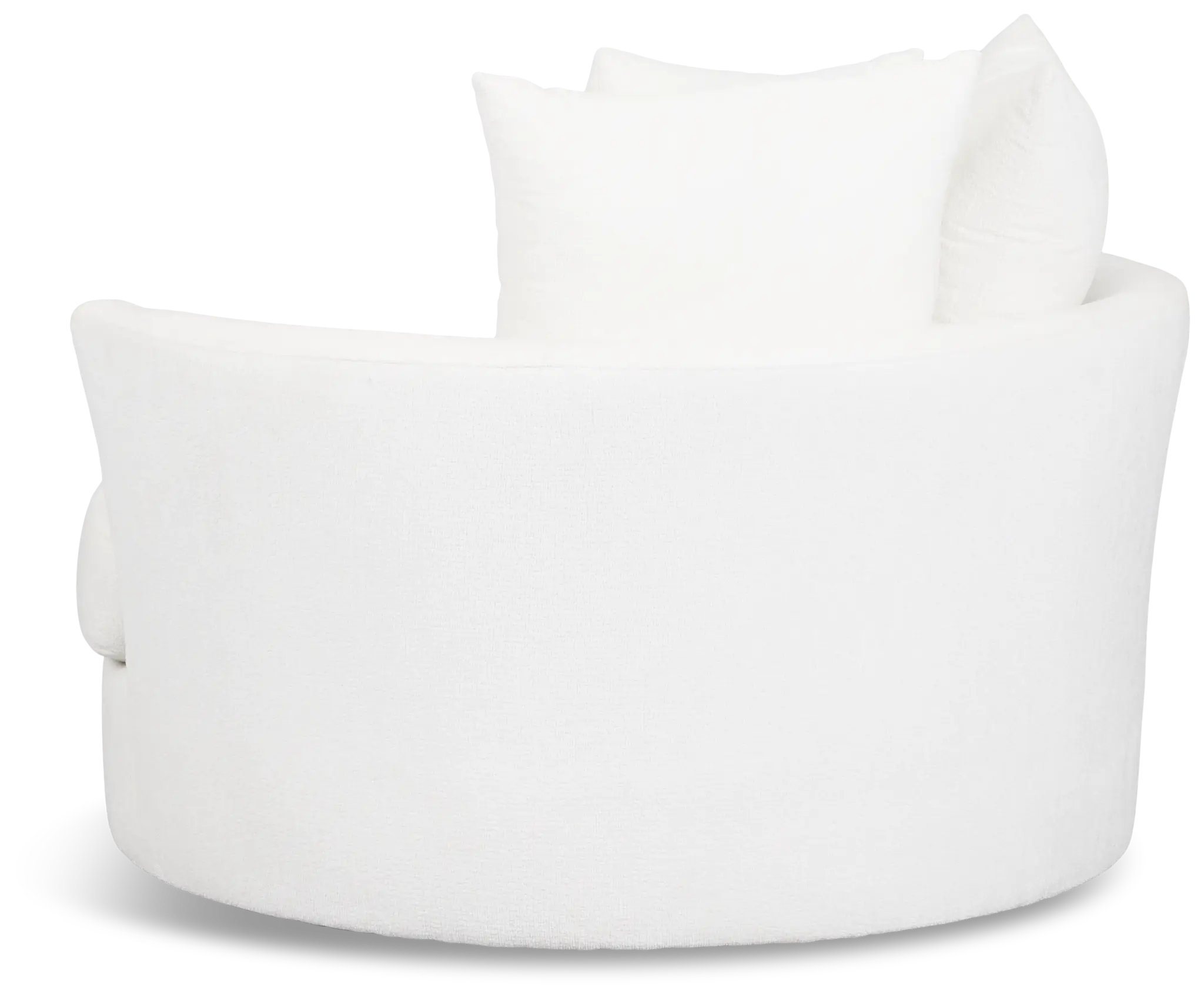 Everly White Fabric Swivel Chair Everly White Fabric Swivel Chair