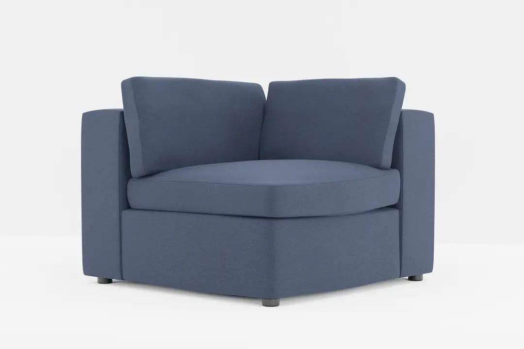 Destin Peyton Dark Blue Fabric Corner Chair Destin Peyton Dark Blue Fabric Corner Chair