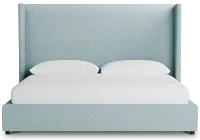 Captiva Elite Light Blue 60" Upholstered Shelter Bed