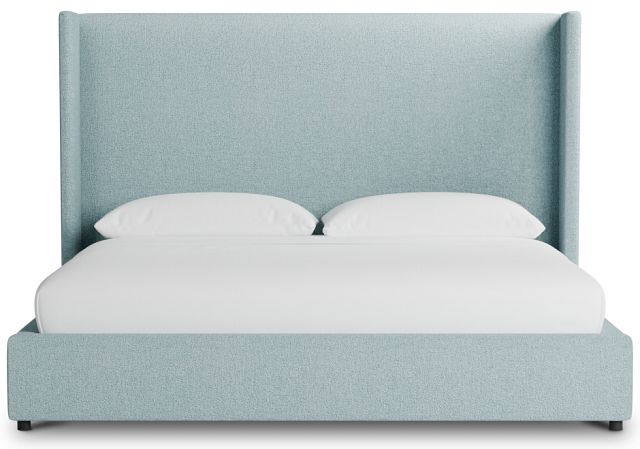 Captiva Elite Light Blue 60" Upholstered Shelter Bed
