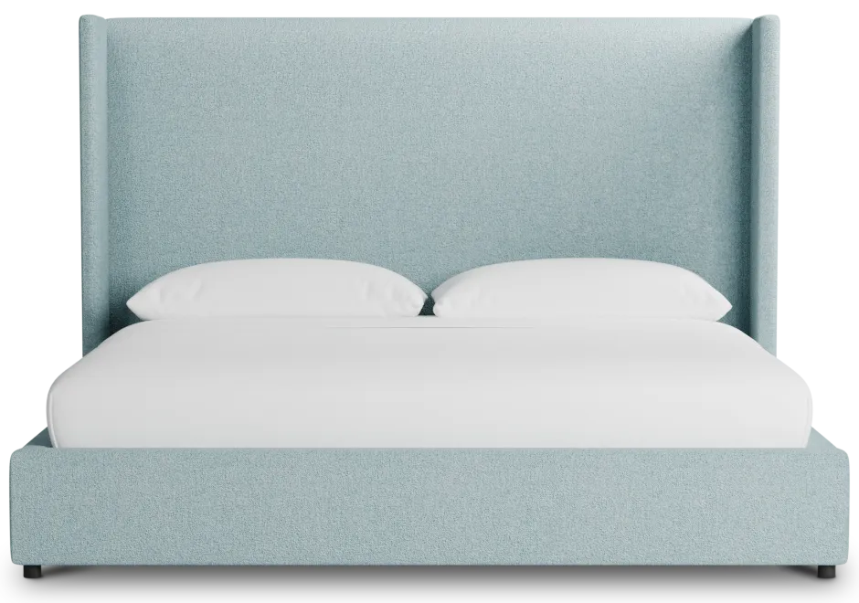 Captiva Elite Light Blue 60" Upholstered Shelter Bed