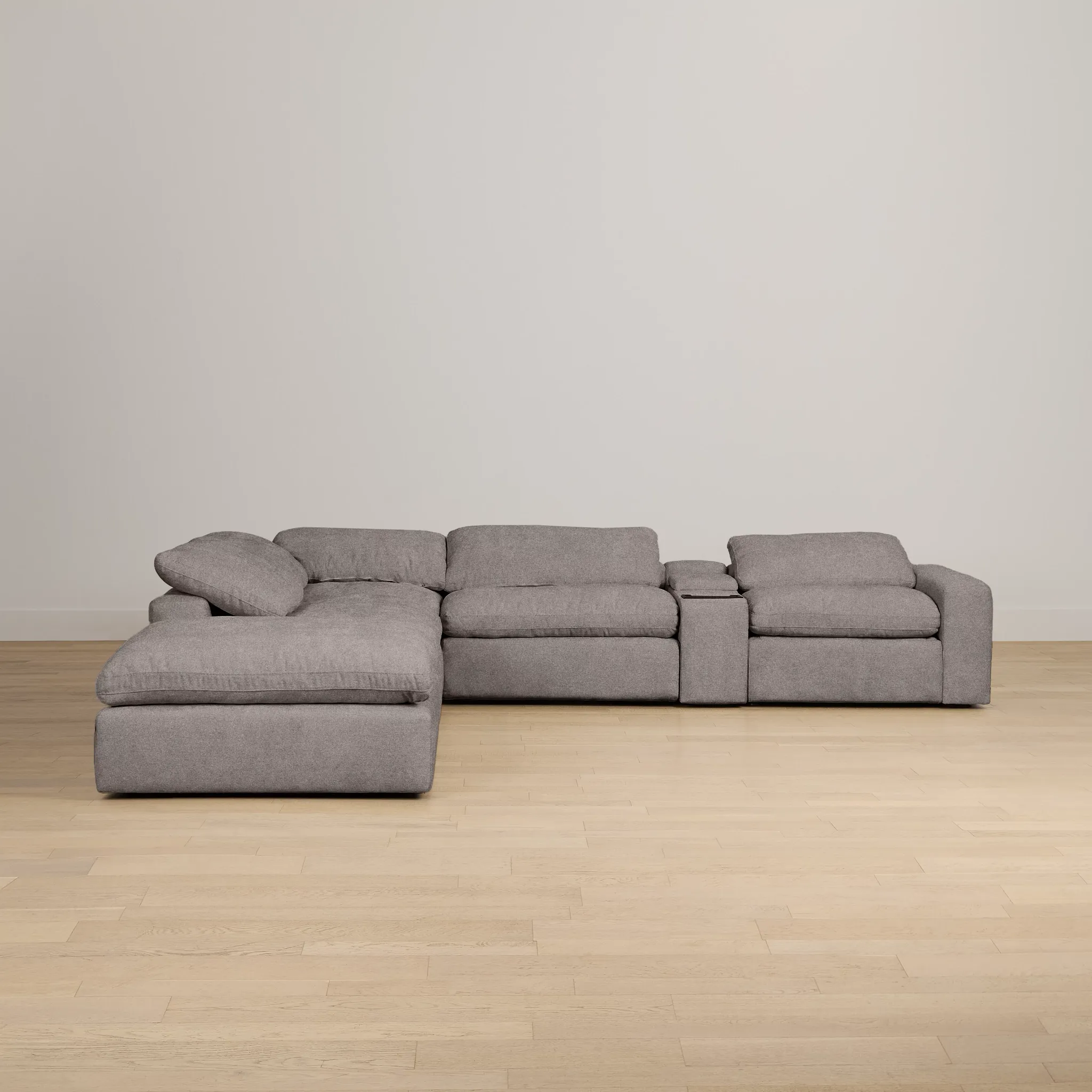 Drift Dark Gray Fabric Large Left Bumper Power Reclining Sectional