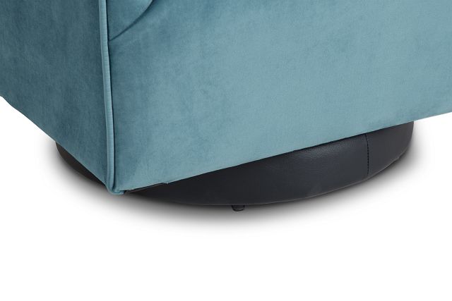 Charlotte Light Blue Velvet Swivel Accent Chair