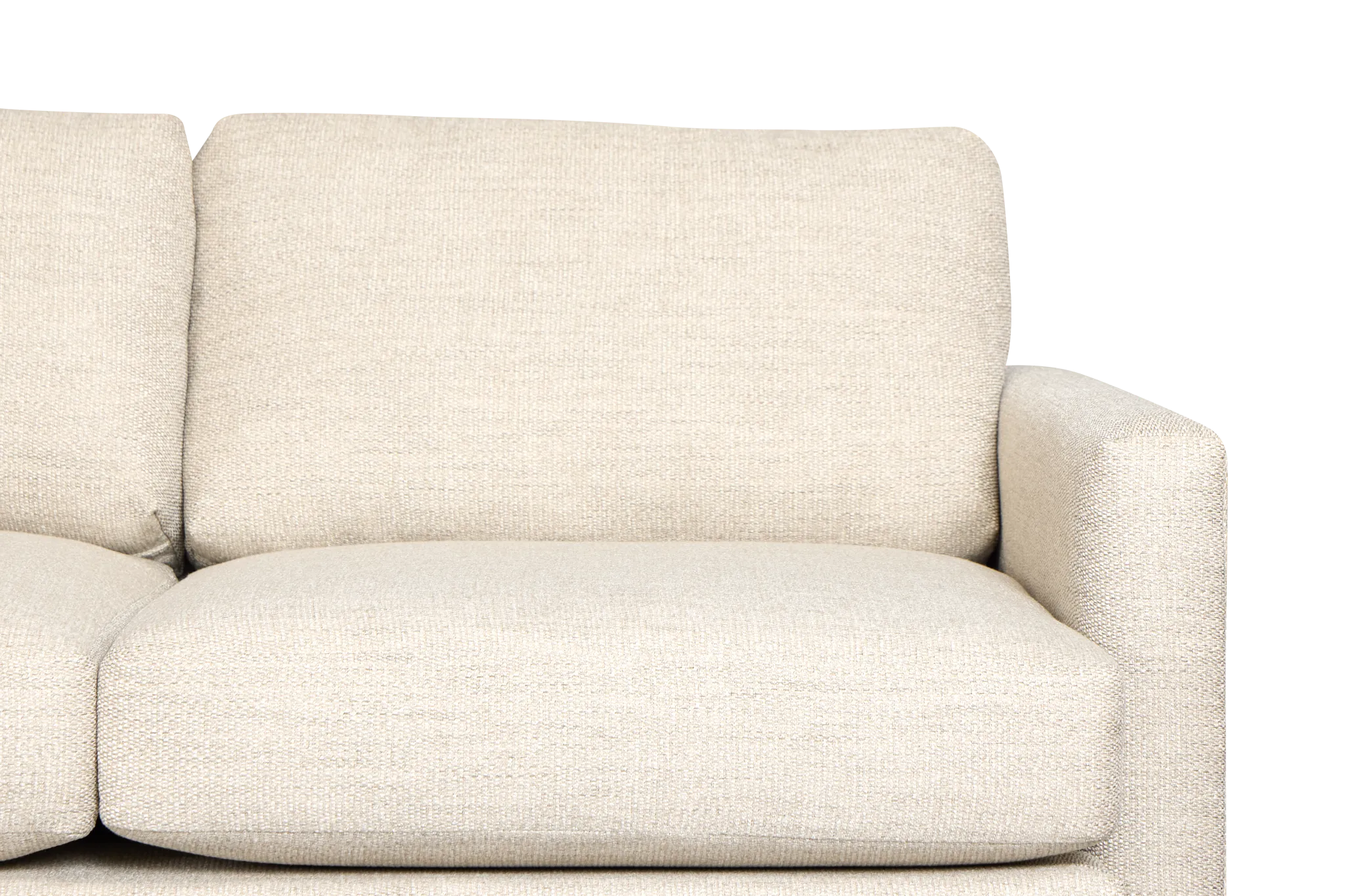 Maxwell Light Gray Fabric Medium Two-arm Sectional