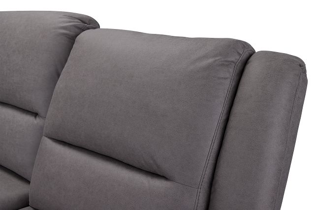 Peyton Gray Micro Small Two-arm Manually Reclining Sectional