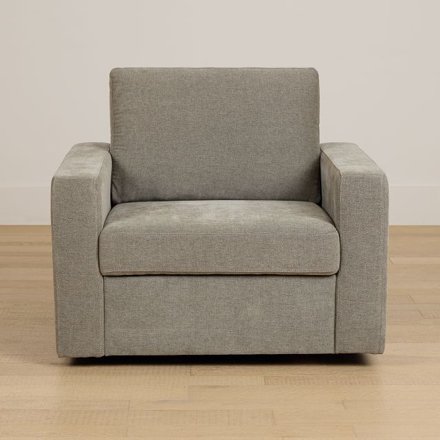 Addie Gray Fabric Swivel Chair