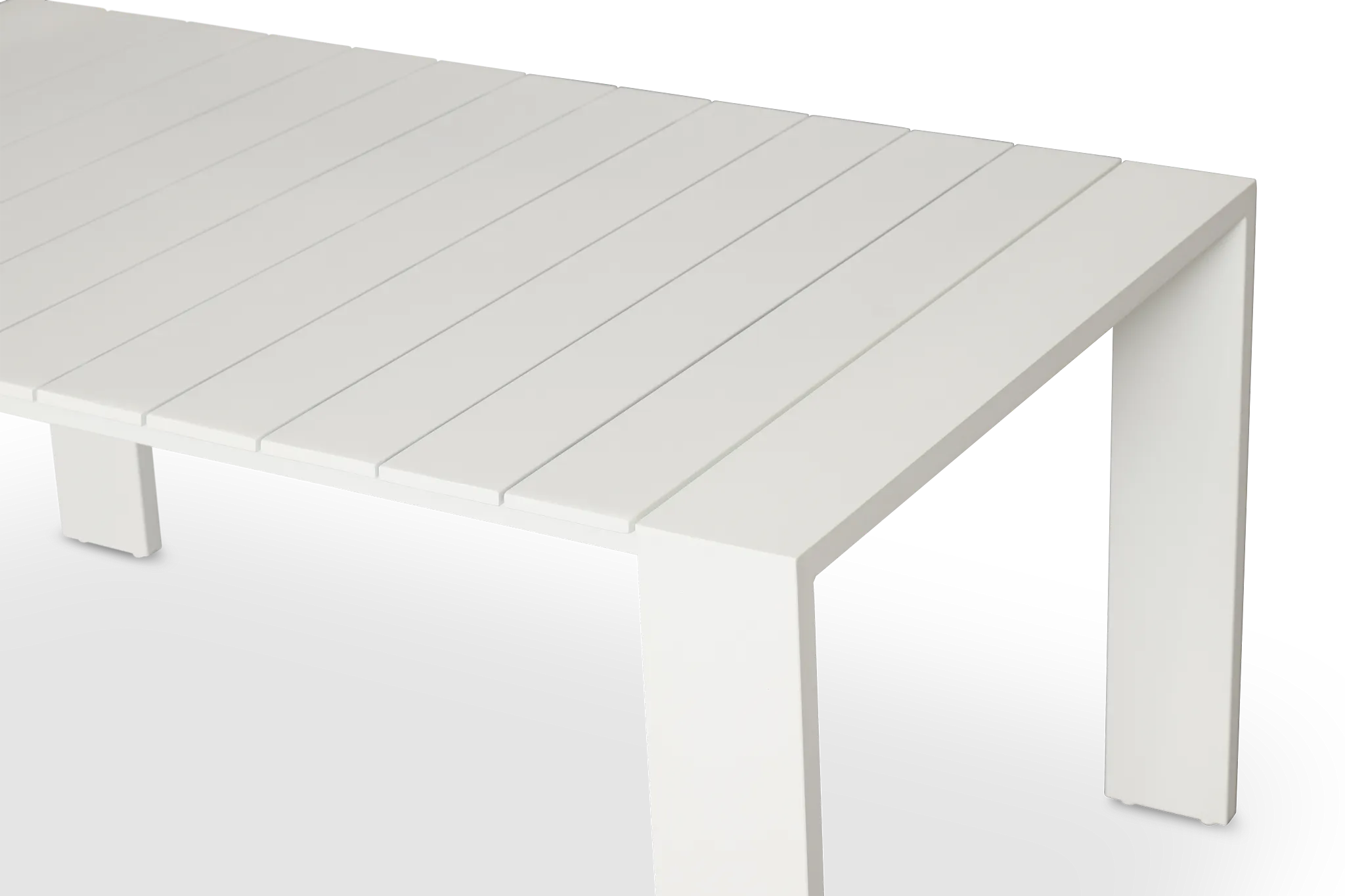Sunrise White 65" Rectangular Table