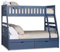 Charleston Dark Blue Storage Bunk Bed