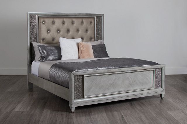 Viviana Silver Panel Bed