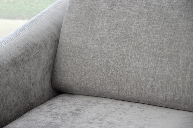 Zuri Gray Velvet Small Triple Power Reclining Two-arm Sectional