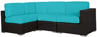 Fina Dark Teal 4-piece Modular Sectional