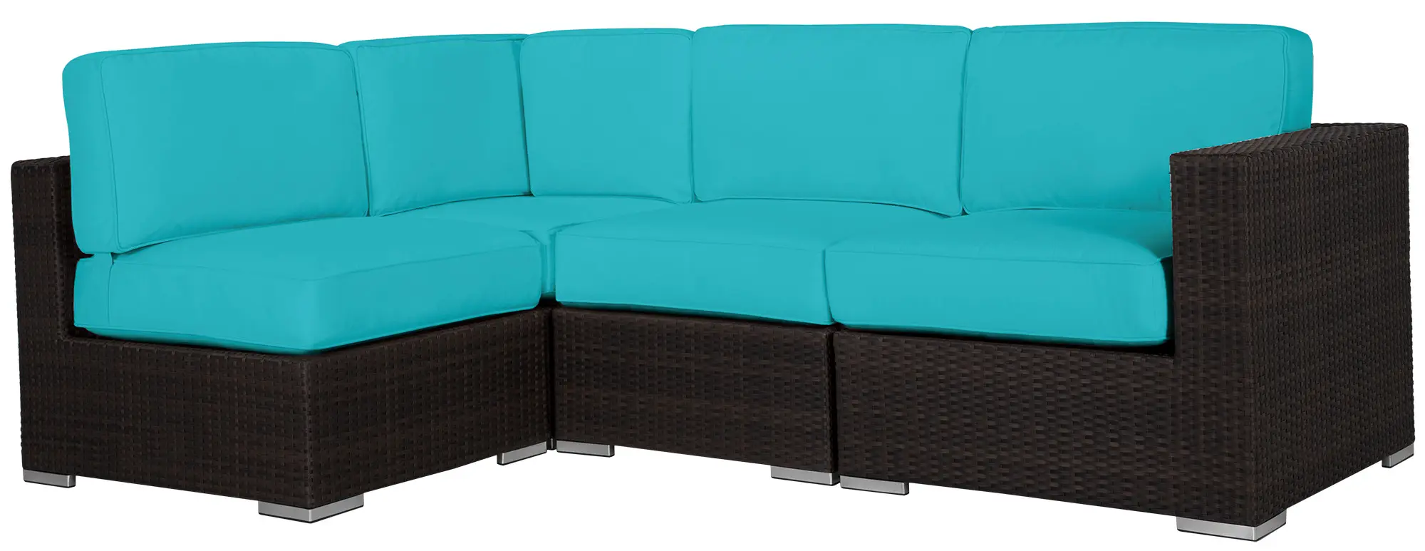 Fina Dark Teal 4-piece Modular Sectional Fina Dark Teal 4-piece Modular Sectional
