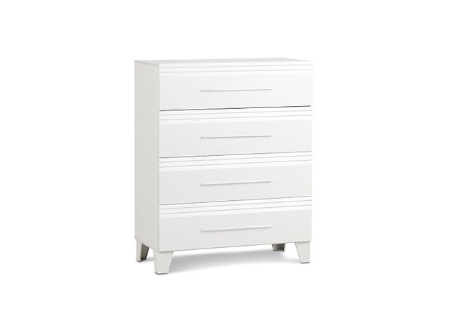 Midtown White 4-drawer Chest