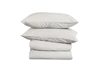 Rest & Renew Cotton Sateen Gray 300 Thread Duvet Set