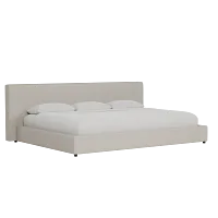 Grayton Suave Beige 44" Upholstered Platform Bed