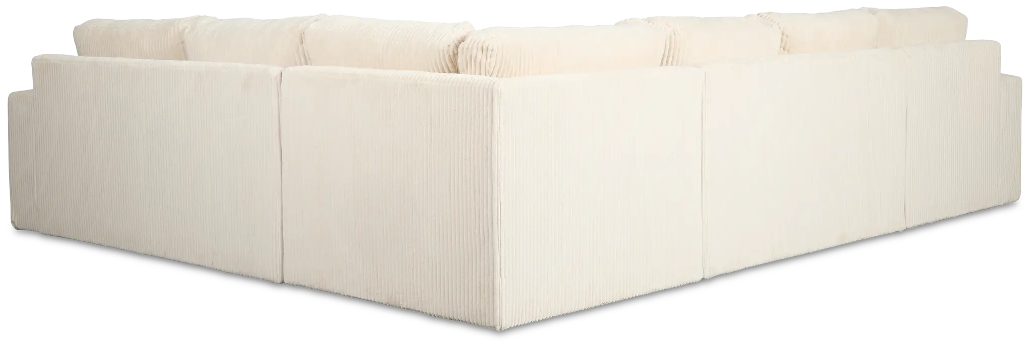 Charlie Ivory Fabric Medium Left Chaise Sectional Charlie Ivory Fabric Medium Left Chaise Sectional