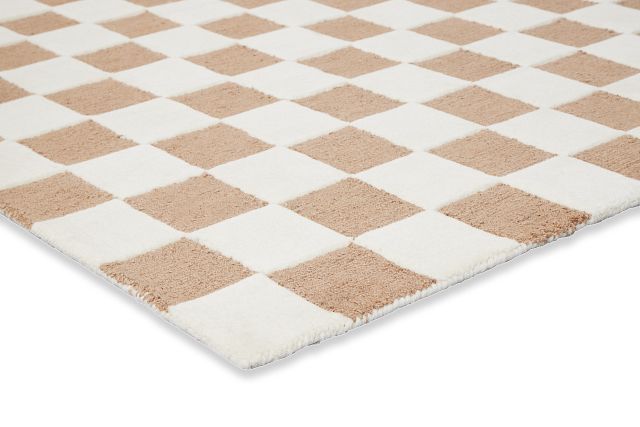 Checka White 8x10 Area Rug