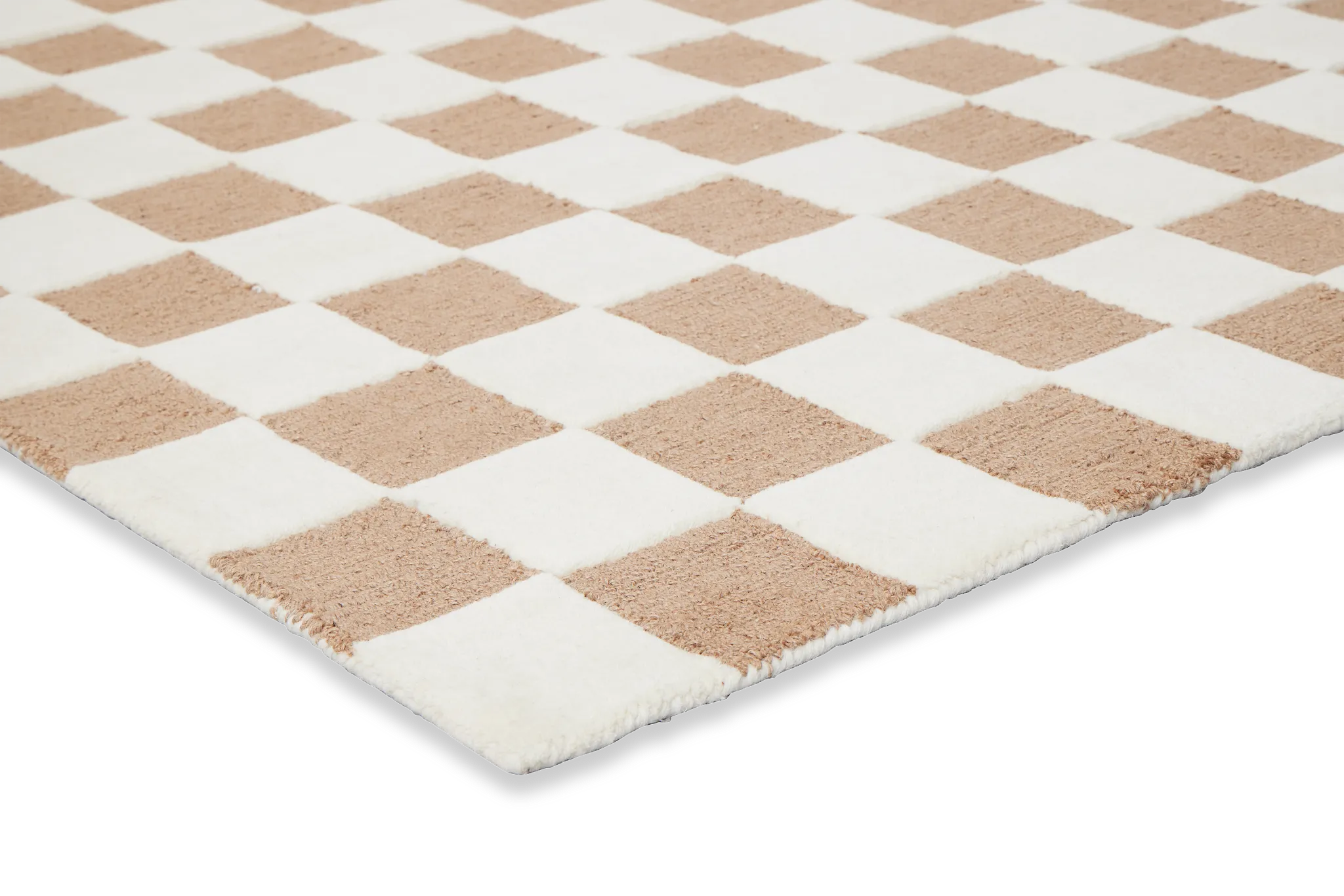 Checka White 8x10 Area Rug