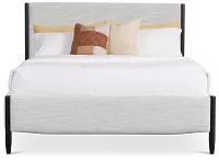 Stockton Black Uph Panel Bed