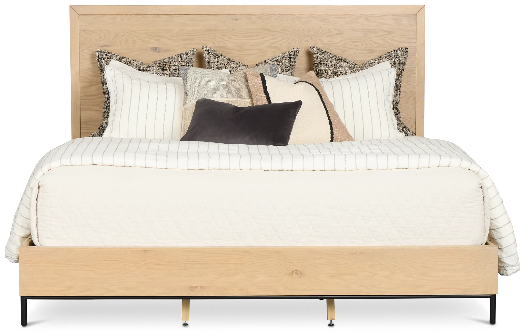 Highland Light Tone Panel Bed