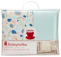 Flora Light Blue 6 Piece Crib Bedding Set