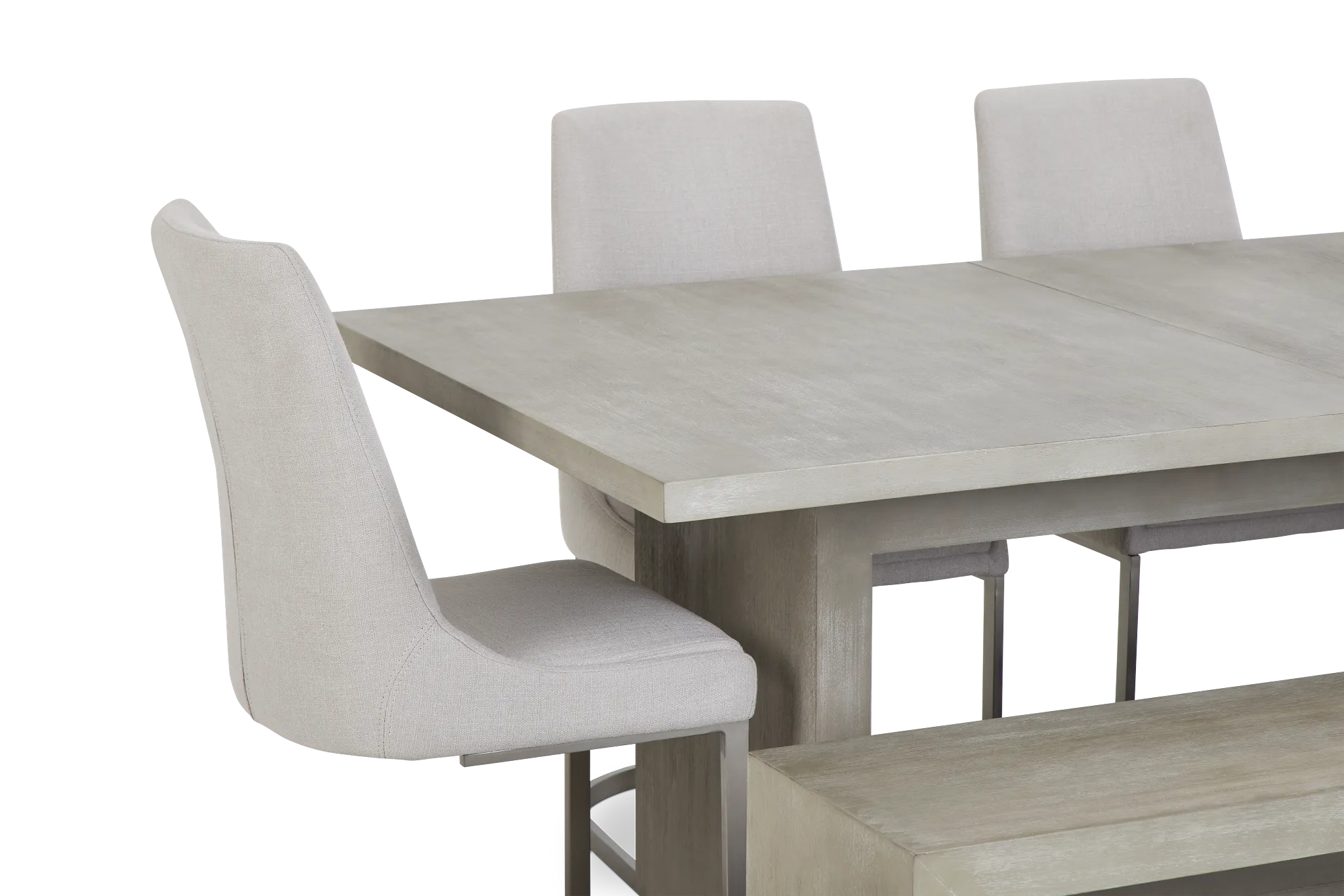 Madden Light Tone Rect Table, 4 Chairs & Bench