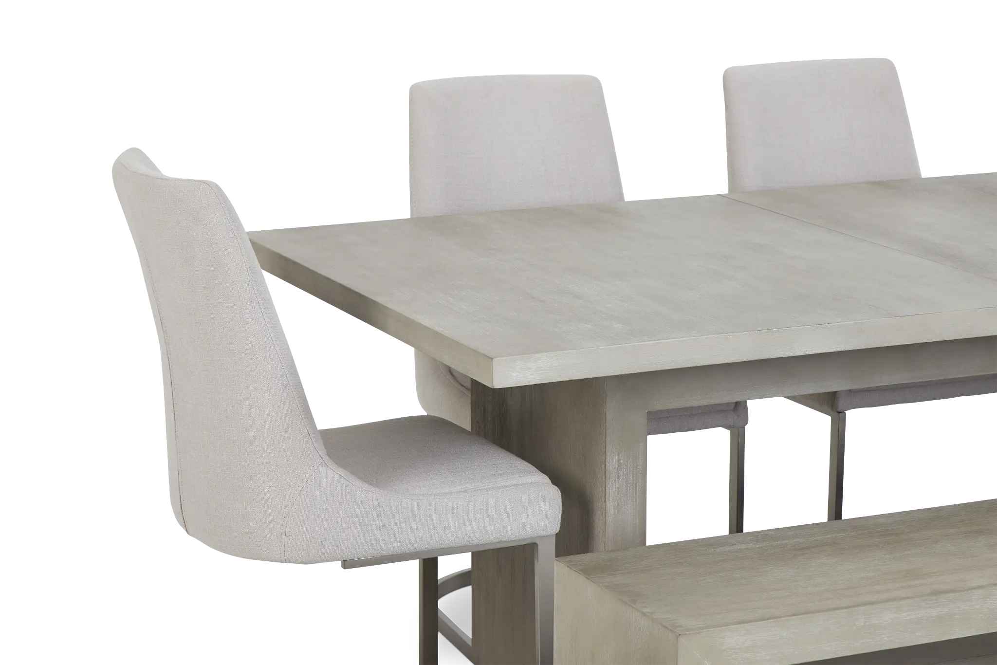 Madden Light Tone Rect Table, 4 Chairs & Bench Madden Light Tone Rect Table, 4 Chairs & Bench