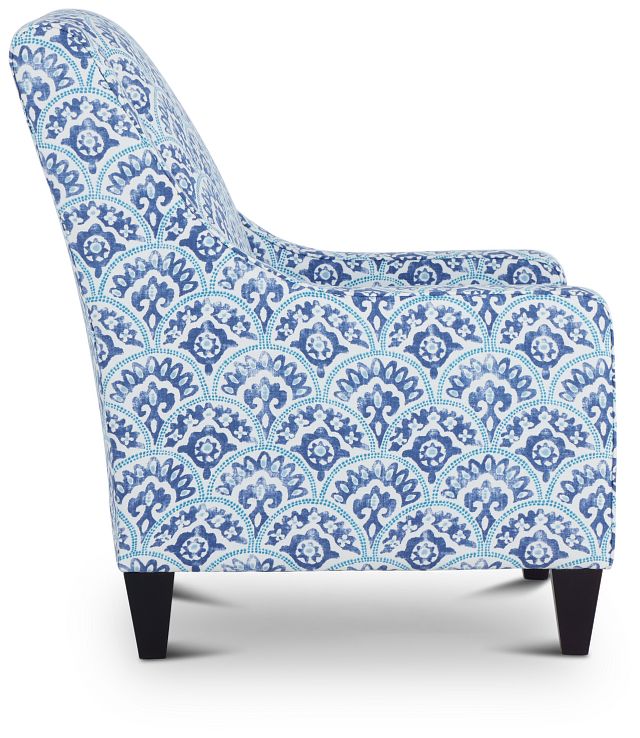 Tomini Blue Fabric Accent Chair (2)