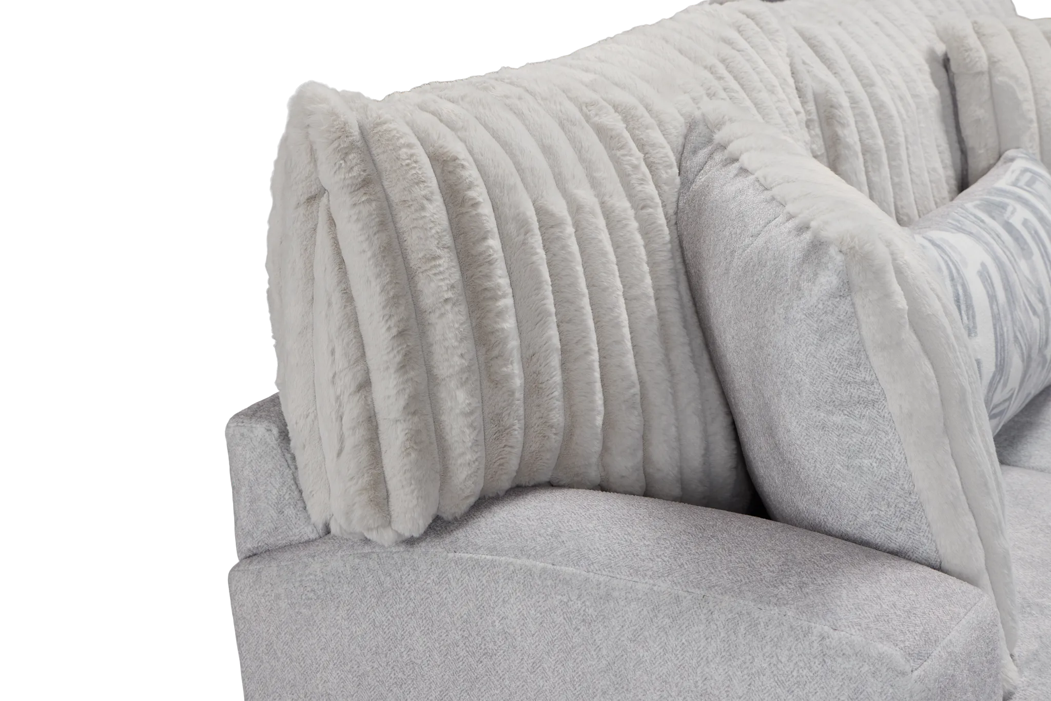 Kylie Light Gray Fabric Loveseat