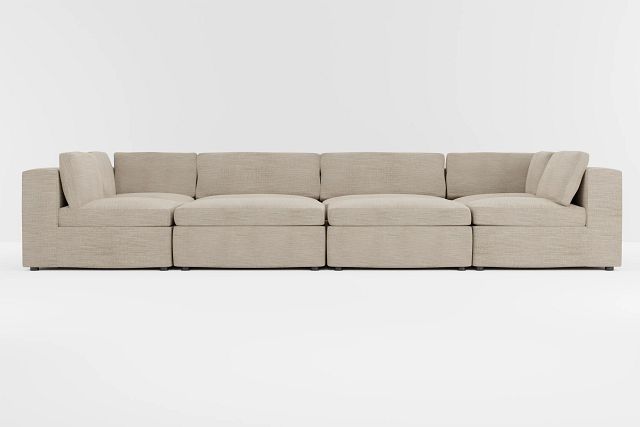 Destin Victory Taupe Fabric 8-piece Pit Sectional