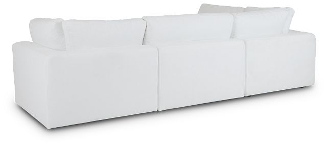 Grant White Fabric 4-piece Modular Sectional