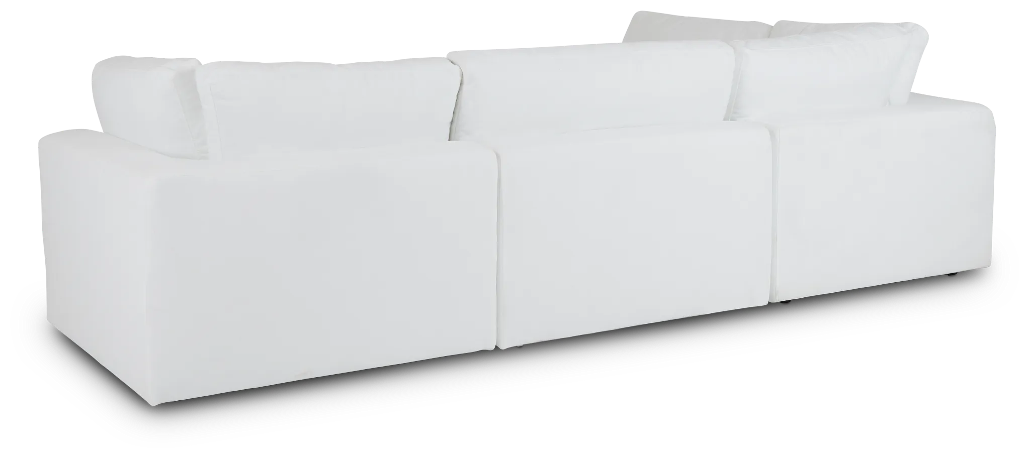 Grant White Fabric 4-piece Modular Sectional