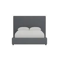 Grayton Delray Dark Gray 54" Upholstered Platform Bed