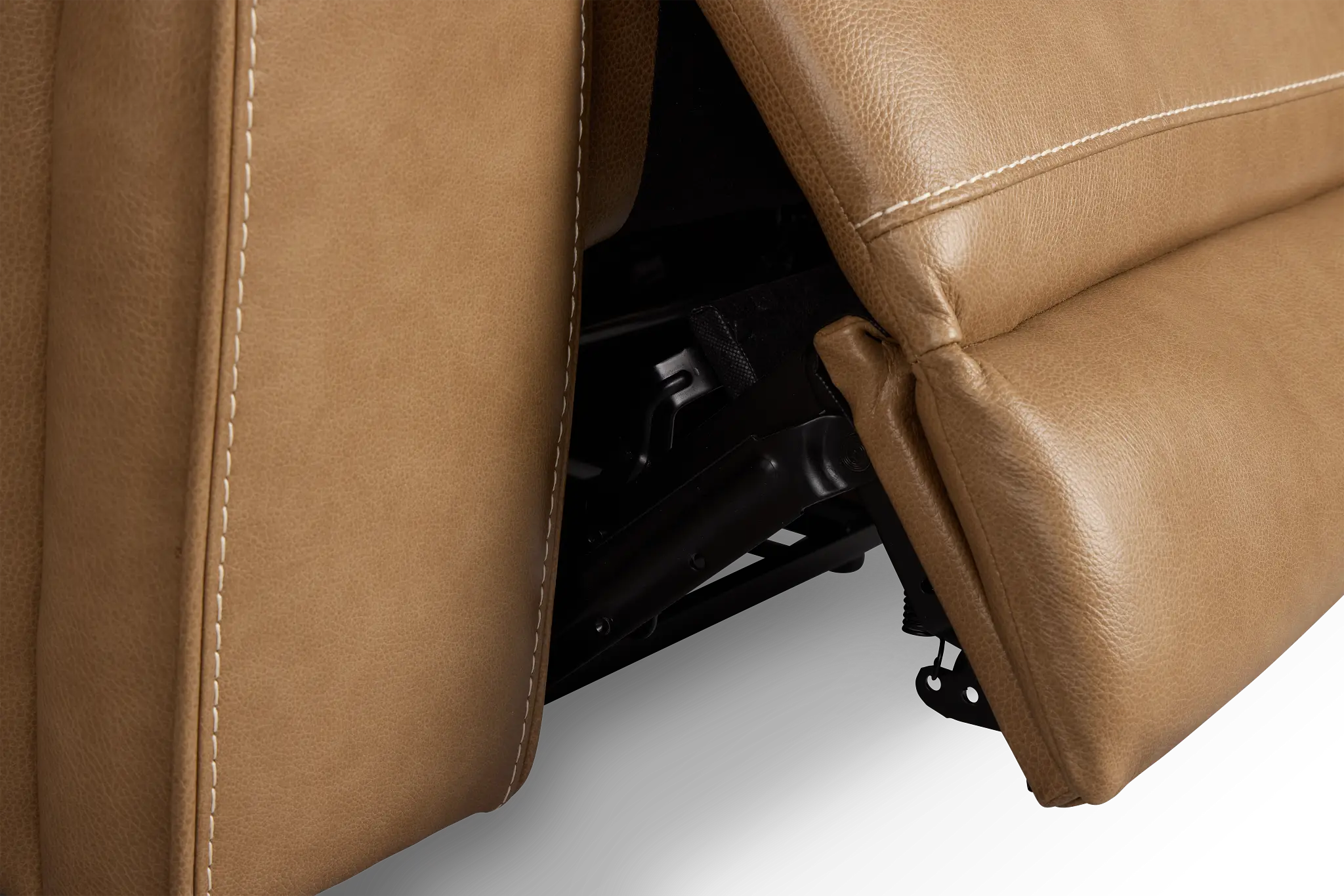 Jasper Light Brown Leather Medium Dual Power 2-arm Reclining Sectional Jasper Light Brown Leather Medium Dual Power 2-arm Reclining Sectional