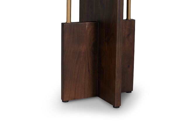 Callen Dark Tone Wood Round Chairside Table