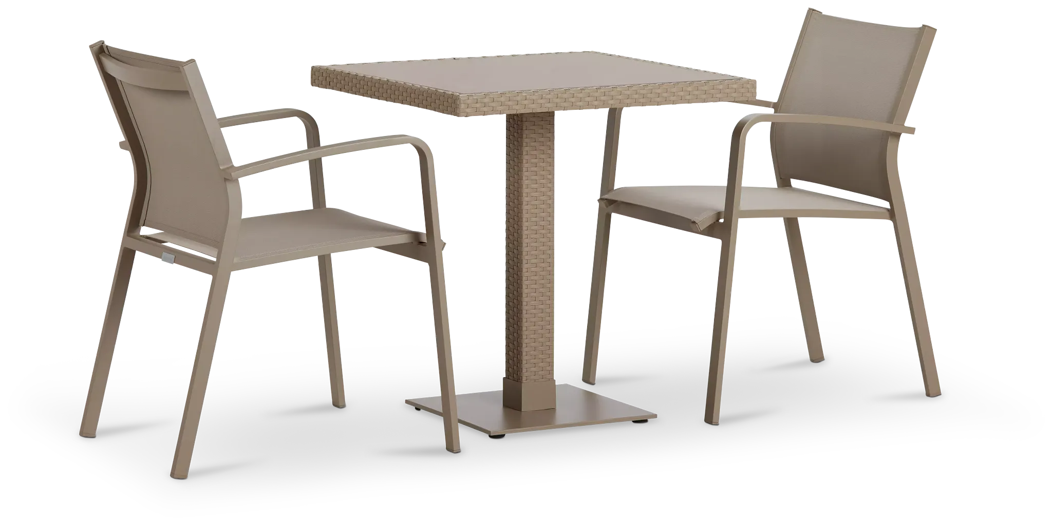 Lisbon Khaki 27" Square Table & 2 Chairs