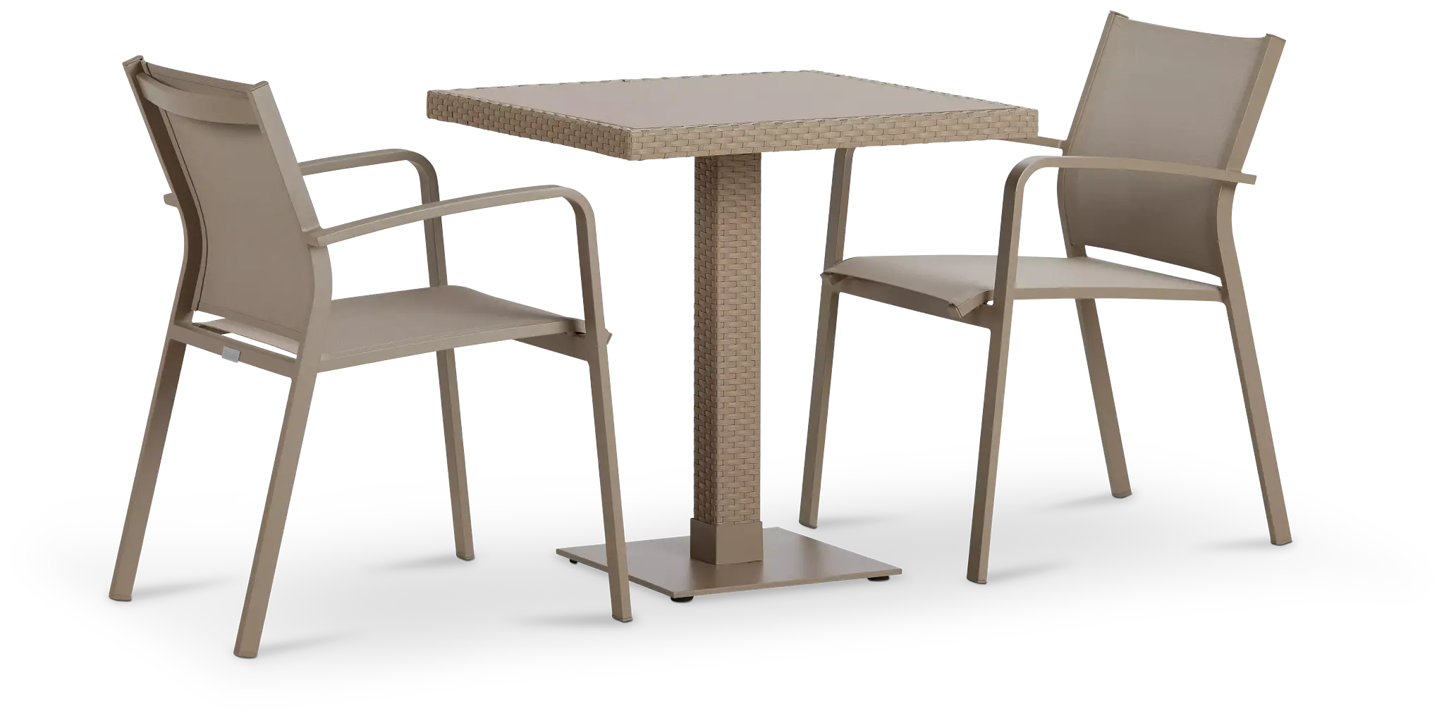 Lisbon Khaki 27" Square Table & 2 Chairs Lisbon Khaki 27" Square Table & 2 Chairs