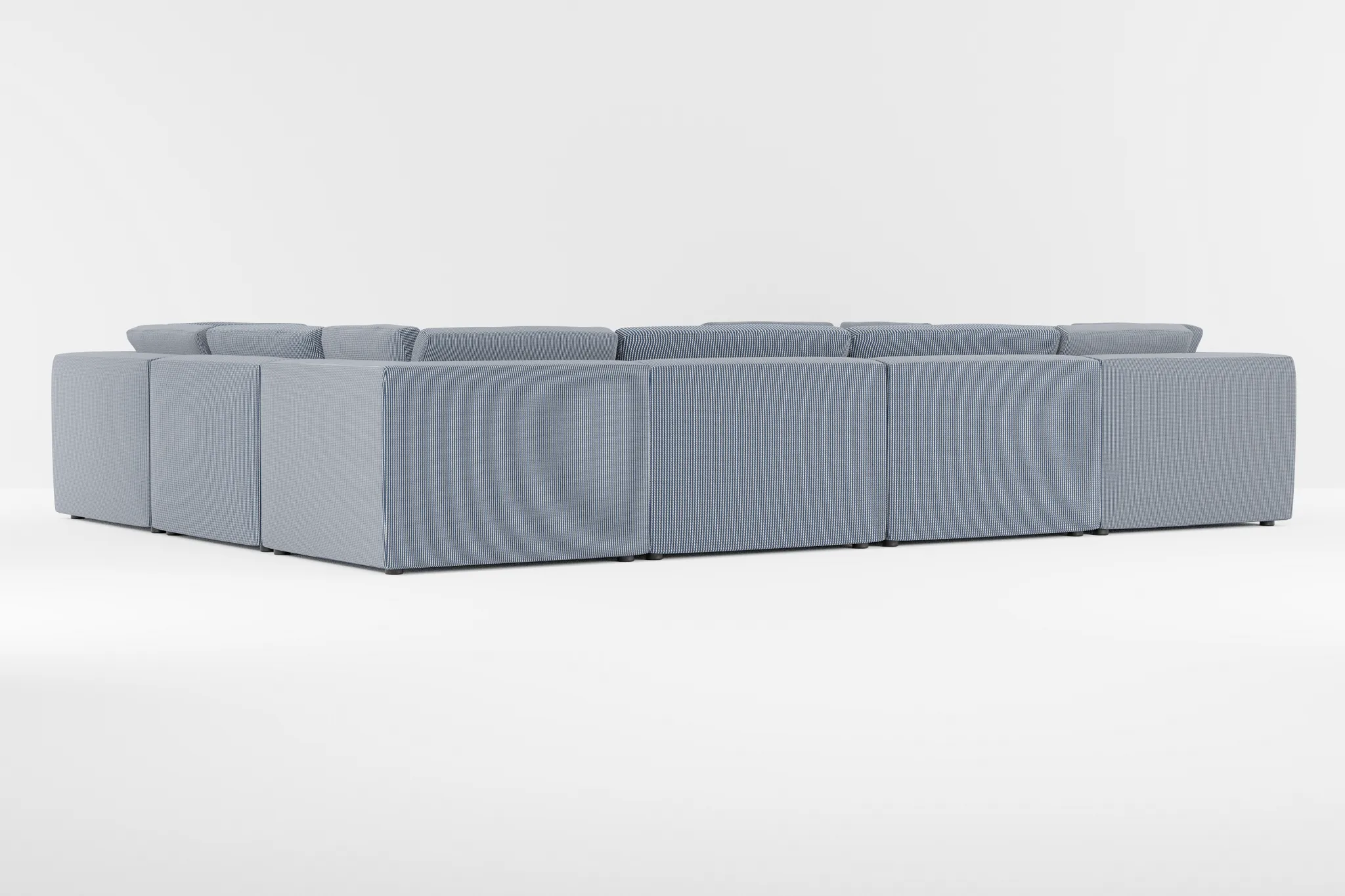 Destin Lucy Navy Fabric 8-piece Modular Sectional