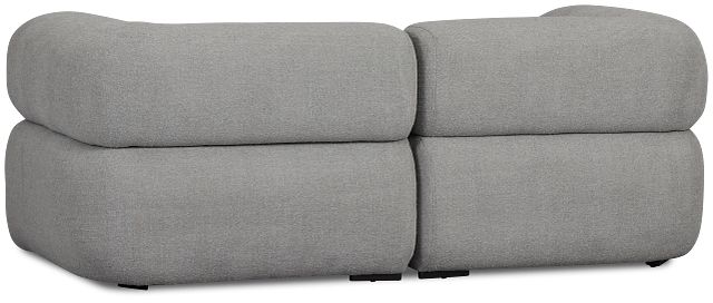Celeste Light Gray Fabric 2-piece Modular Sofa