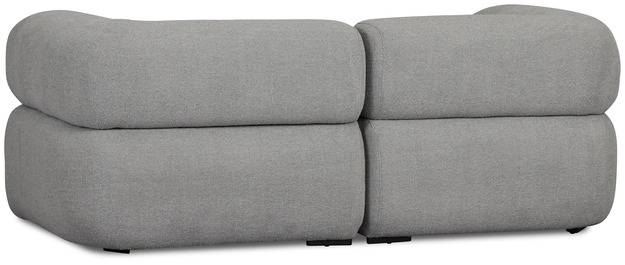 Celeste Light Gray Fabric 2-piece Modular Sofa