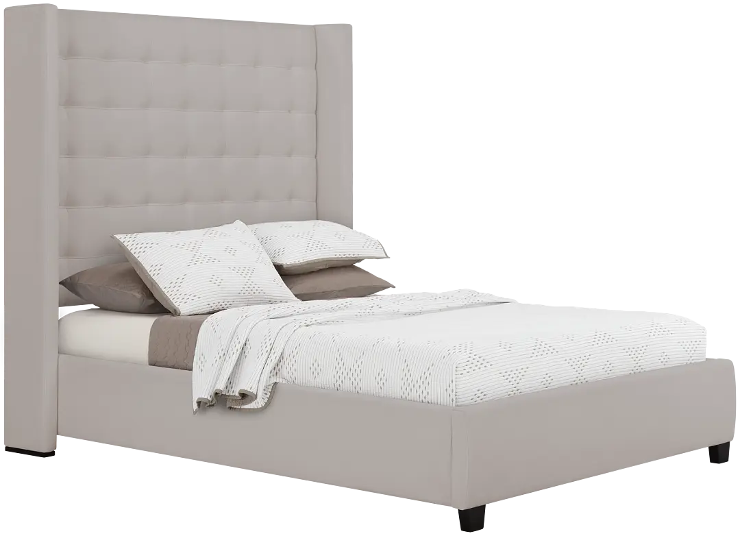 Marco Light Gray Uph Platform Bed Marco Light Gray Uph Platform Bed
