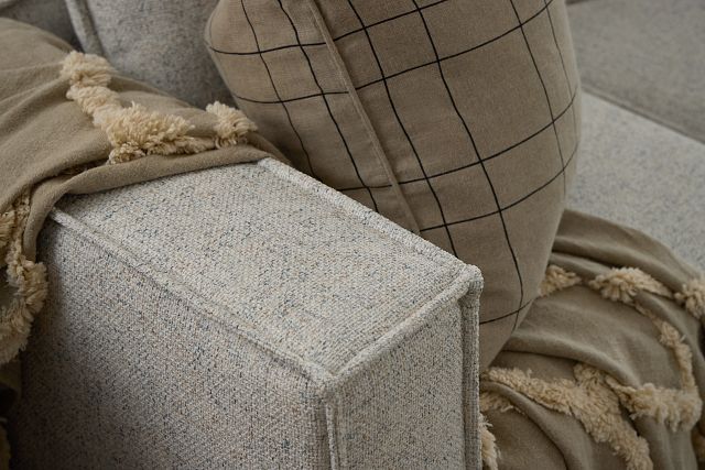 Tatum Beige Fabric 3-piece Modular Sofa