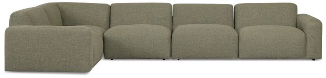 Baylor Green Fabric 5-piece Modular Sectional