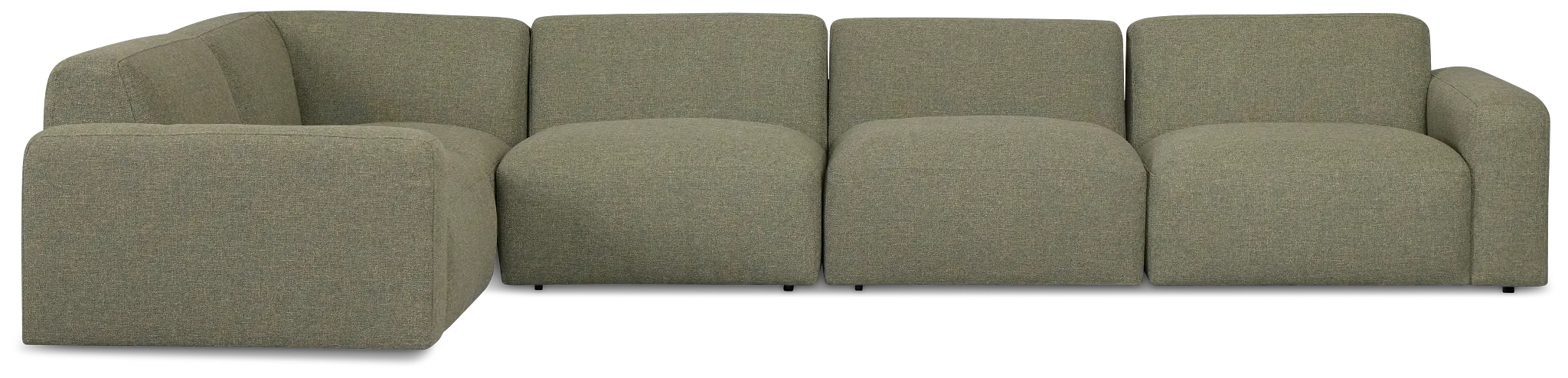 Baylor Green Fabric 5-piece Modular Sectional Baylor Green Fabric 5-piece Modular Sectional