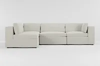 Destin Elite Ivory Fabric 4-piece Modular Sectional