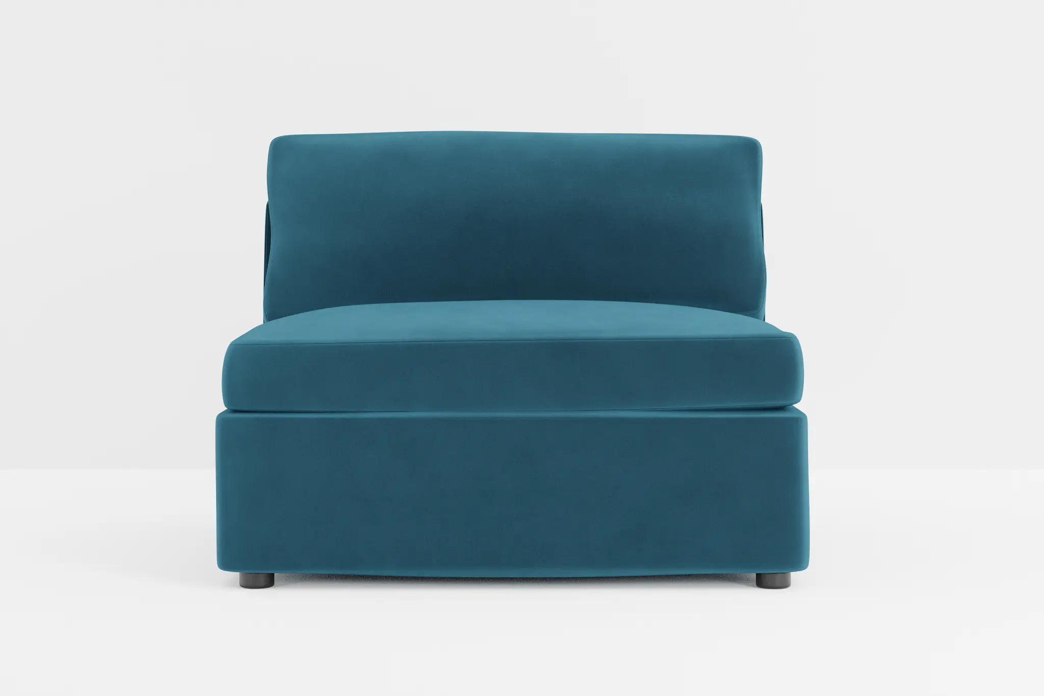 Destin Joya Teal Velvet Armless Chair Destin Joya Teal Velvet Armless Chair