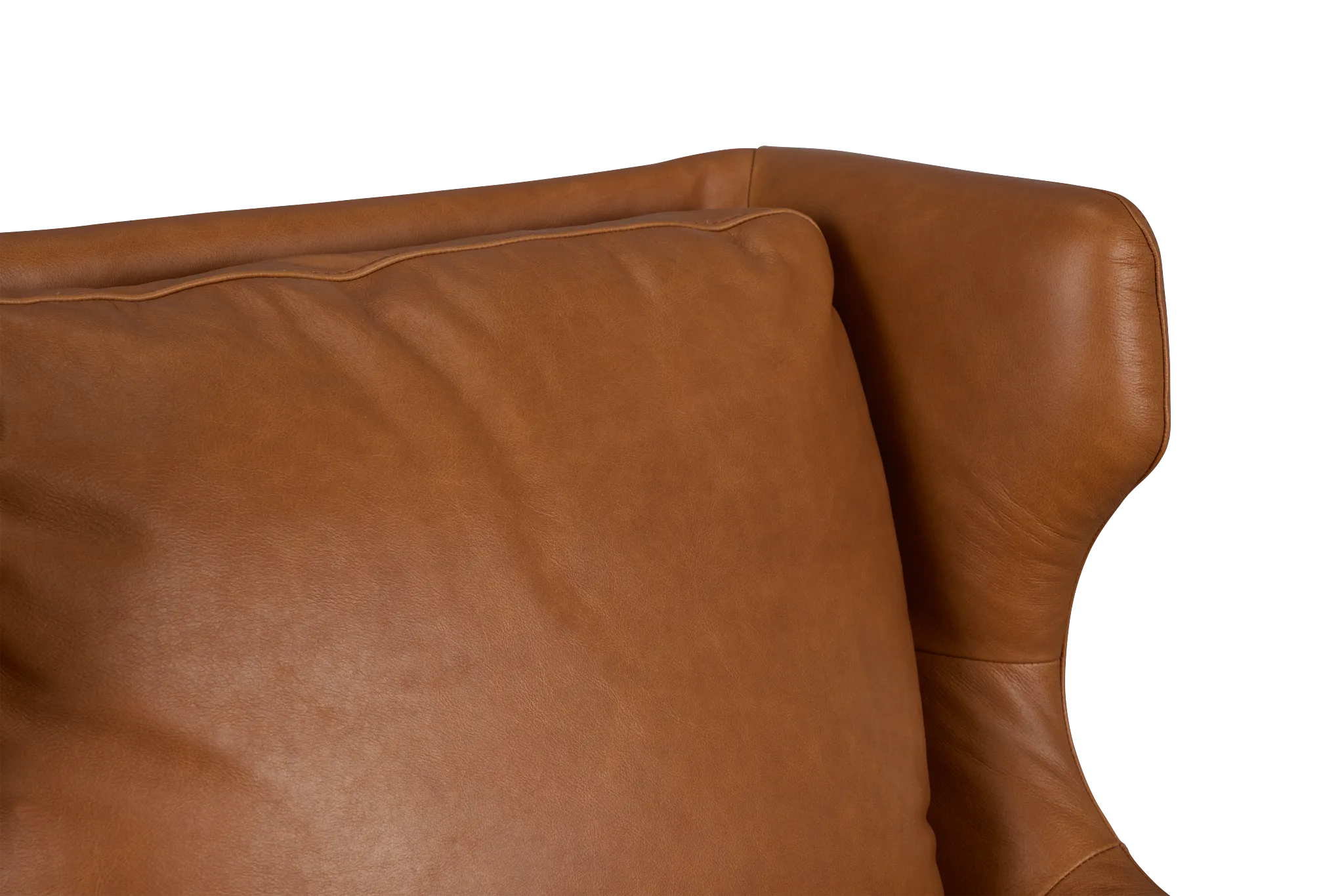 Cassian Brown Leather Accent Chair