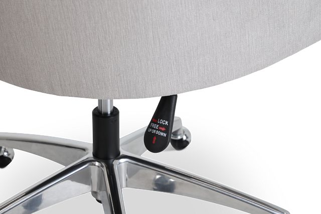 Newport Gray Metal Upholstered Desk Chair (7)