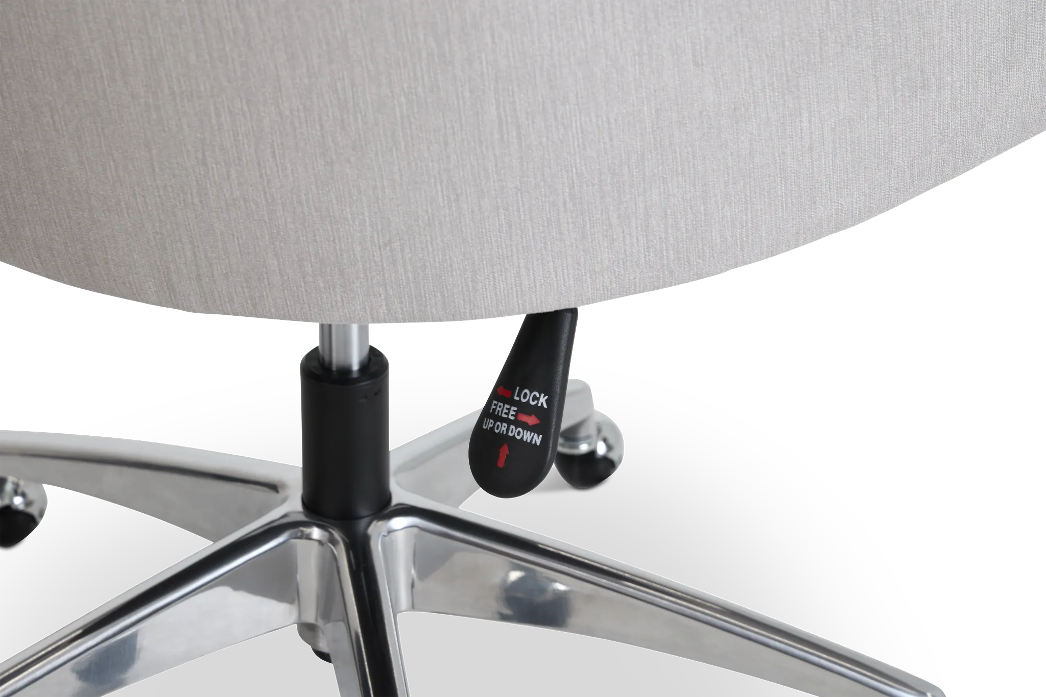 Newport Gray Metal Upholstered Desk Chair