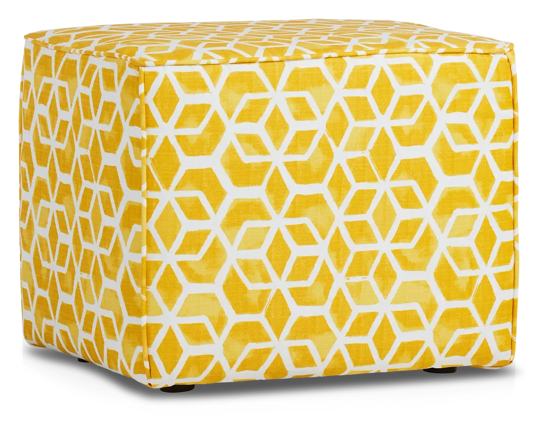 Celtic Yellow Geometric Indoor/outdoor Accent Ottoman Celtic Yellow Geometric Indoor/outdoor Accent Ottoman